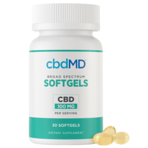 cbdMD Broad Spectrum THC-Free CBD Softgel Capsules